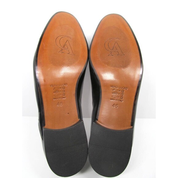 C A Anthony Italy Mens Black Leather Captoe Horsebit Loafers Size US 13 EUR 46 - Picture 3 of 16